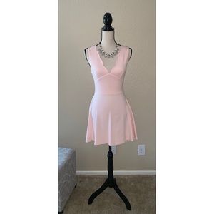 Love...ady blush pink sweetheart mini dress